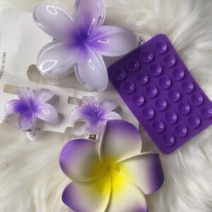 Colorful Gradient Flower Hair Clips – Vibrant Girls’ Accessories (2)