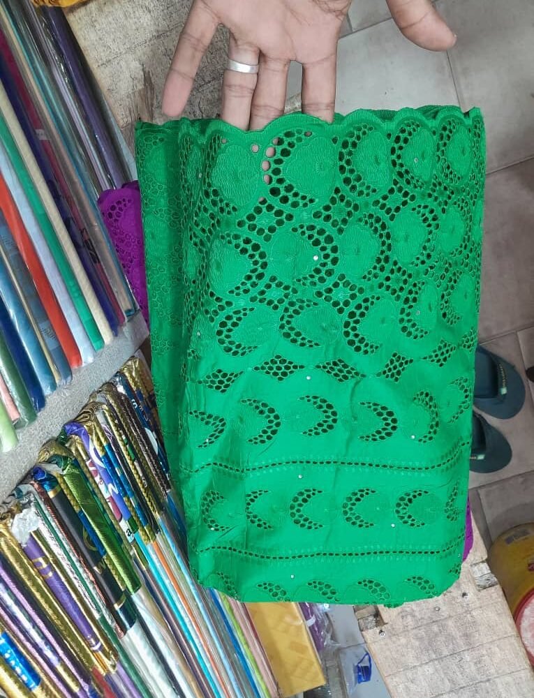 100% Cotton African Lace Fabric – Premium Quality (2)