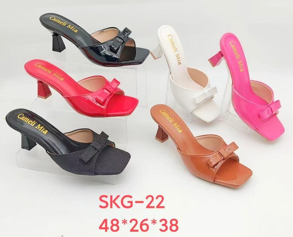Women's High Heel Bow Slippers Sandals
