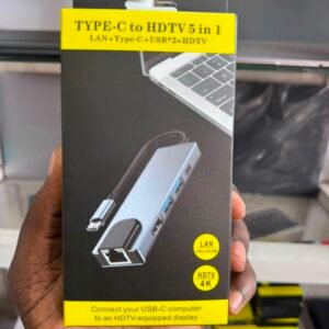 5-in-1 USB-C Hub with 4K HDMI, Gigabit Ethernet & USB Ports for MacBook Pro, Samsung & Huawei 5-in-1 USB-C Hub with 4K HDMI, Gigabit Ethernet & USB Ports for MacBook Pro, Samsung & Huawei